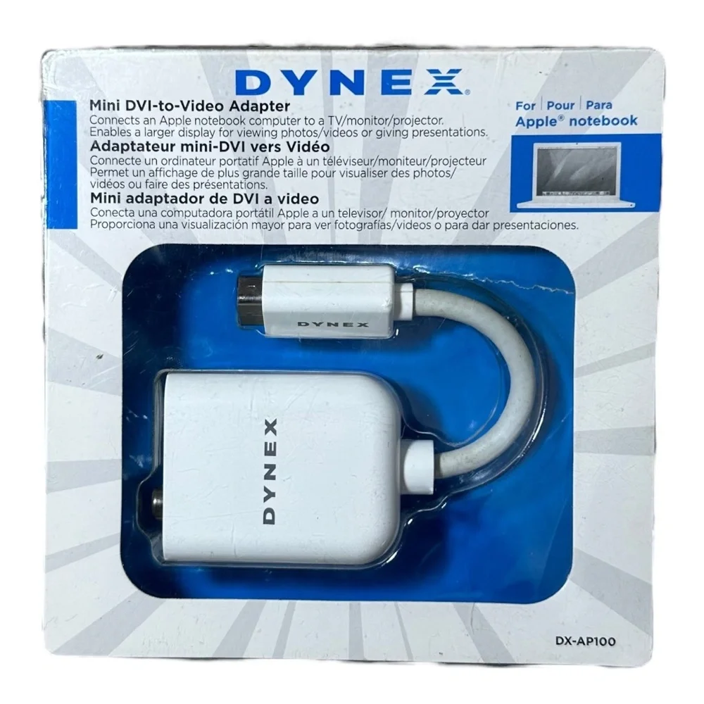 Dynex DX-AP100 Mini DVI-to Video Adapter for Apple TESTED